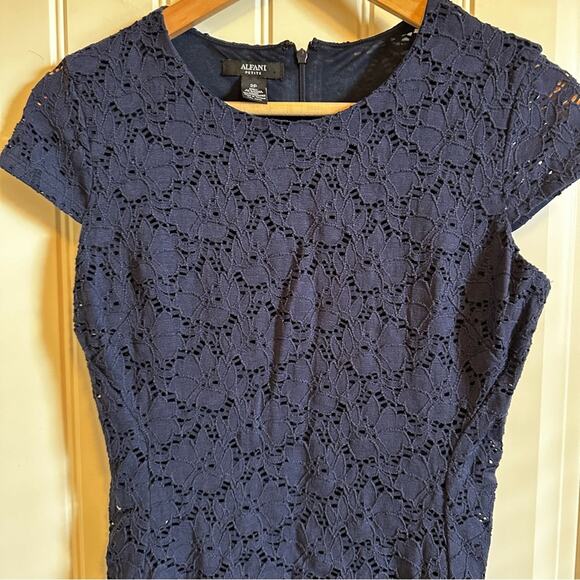 Alfani women’s dress size 2 petite‎ blue lace - Picture 3 of 9